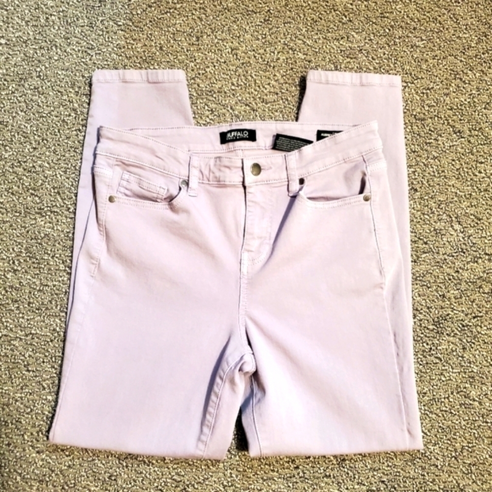 Buffalo Purple Aubrey Jeans High Rise Stretch Extensible Ankle Grazer Straight